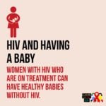 HIV and having a baby infographic